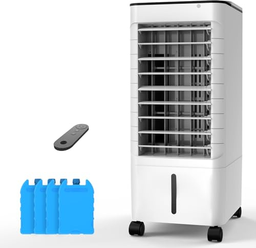 120° Swivel Portable Evaporative Air Conditioner, 3 Speeds and 3 Modes, 2 Gallon Water Tank and 4 LCE 06 Boxes