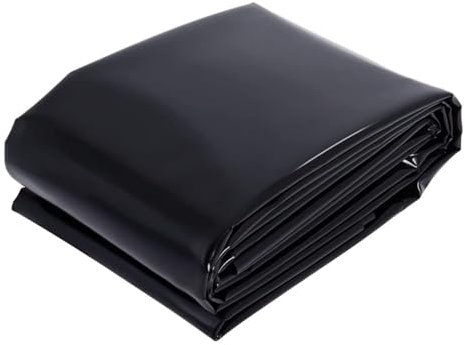 Teichfolie 0,5mm HDPE 3x2m 4x2m 6x10m 8x8m 10x10m, Bachlauf Folie für Gartenteich Hochbeet Folie Wasserdicht, Teichfolien Schwerlast Dichtungsfolie für Koiteiche, Fischteiche, Bachlauf, Wasserfall ( S