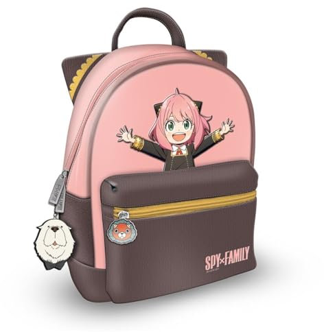Pyramid International Spy X Family modischer Rucksack – luxuriöses Kunstleder, einzigartiges Futter, passendes Reißverschluss-Zubehör, Innen- und Außentaschen, stilvoll und funktional, ein Muss für