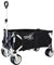 TIREX by xonic® Bollerwagen Vollgummi-PU-Universal-Räder - Robuster Transport-Wagen, faltbar mit Fußbremsen - Hand-Karre mit 2-Fach verstellbarem Griff - Unfold & Go (PU XL Räder, Schwarz&Weiß)