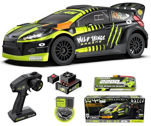 CROBOLL RLAARLO 1/10 Bürstenloses RC Auto für Erwachsene mit Gyro, Max. 80 km/h Schnelle Rally Auto,2,4 GHz All Terrain RC Drift Ferngesteuertes Autos