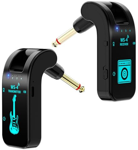 Sistema Wireless Per Chitarra, 2,4 Ghz, 8 Canali, Audio Wireless Chitarra Trasmettitore Ricevitore Per Chitarra Elettrica, Bassi E Strumenti A Fiato Elettrici