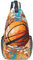 Sac à bandoulière décontracté pour femme et homme, aquarelle abstraite, bleu, rose, cœur, sac à dos de voyage, randonnée, sac poitrine avec bandoulière convertible, Ballon de basket Splash Aquarelle,