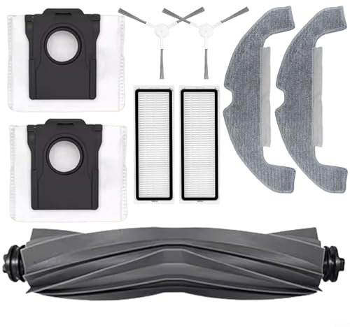 Daaxing Lot de 9 sacs à poussière pour aspirateur robot Dreame D10 Plus Gen 2, RLD32GD, 1 brosse principale, 2 brosses latérales, 2 filtres, 2 serpillères, 2 sacs à poussière