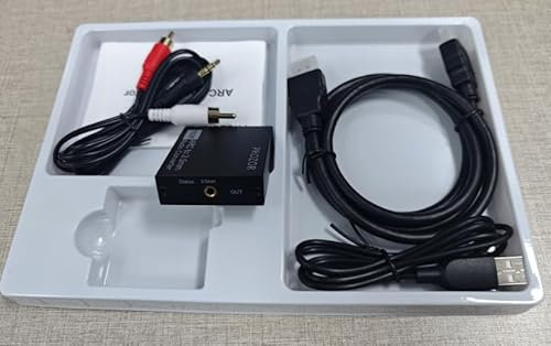 PROZOR ARC Audio Extractor - HDMI 2.0 ARC to 3.5mm Converter with CEC Volume Control – 192kHz Stereo PCM Output for Wired Headphones, Amplifiers & Speakers Metal Housing