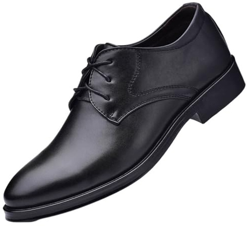 Hixingo Zapatos de Vestir Hombre Sin Cordones, 38-49 EU Zapatos de Cuero Modernos Zapatillas Vestir Hombre Verano Antideslizante Suela de Goma para Negocios, Bodas (2069 Negro,38)
