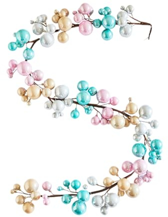 xGuirnalda de Bolas: Corona de Bolas navideñas, de navideño de 6 pies, colección de irrompibles, decorativo para colgar, exhibición de temporada de Colores brillantes