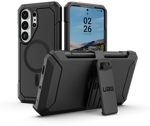 URBAN ARMOR GEAR Trooper MS Hülle + Holster Galaxy S26 Ultra | Passgenau | 9m Fallschutz| Magentmodul | Erhöhte Ränder | Alle Ports erreichbar | S-Pen Öffnung | Gürtelclip / Standfunktion