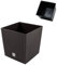 Maceta Rato 15,8 litros con cubilete para plantar en color ocre oscuro 26,2 x 26,2 x 26,6 cm.