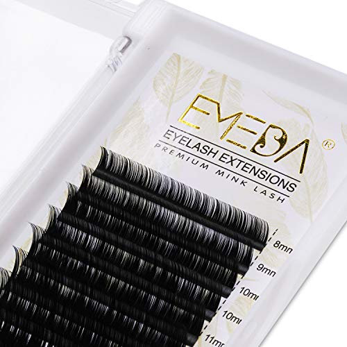 Extensions de cils C Curl Mix 8-15 mm 0,15 mm, extensions de cils individuels professionnels,cils naturels russes cils 3D en faux vison doux .15 individual lash extensions one by one par EMEDA