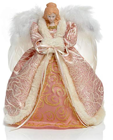 Premier Decorations Rose Gold Tree Topper Battery Operated with LED lights