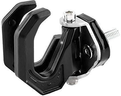 Gancio per gancio per moto, gancio universale per portabagagli in alluminio modificato (Black/Silver)