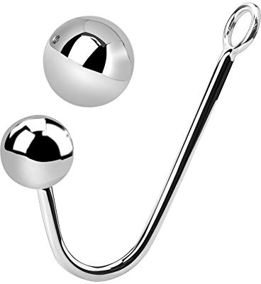 Roluck Analhaken mit 2 Austauschbar Kugeln Edelstahl Anal Hook Anal Haken für Männer Frauen Analspielzeug