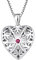 FJ Herz Foto Medaillon Kette Damen 925 Sterling Silber Personalisierte Medaillon zum öffnen für Bilder Memory Medaillon Anhänger Halskette mit Rubin Schmuck Geschenke für Frauen Mädchen