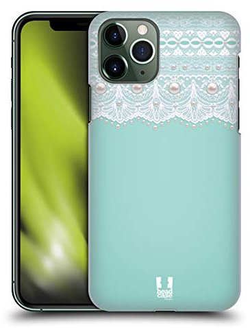 Head Case Designs Pastel Teal Laces And Pearls Hard Back Case Compatible With Apple iPhone 11 Pro