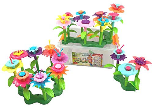 Blumengarten Kreationsspielzeug | 98 Stück | Mehrfarbige Blumen Montage | für Kinder ab 3 Jahren