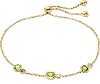CHRIST Damen-Armband 375er Gelbgold 2 Peridot One Size 87991261