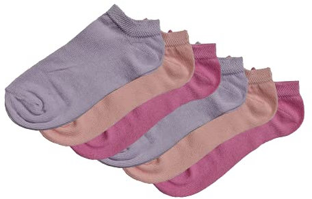 Fontana Calze, 6 paia di calze bambina in 100% Cotone Filo di Scozia elasticizzato modello pariscarpa TG.26-30
