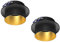 ledscom.de 2 Stück Deckeneinbaurahmen KRON, rund, schwarz/gold matt