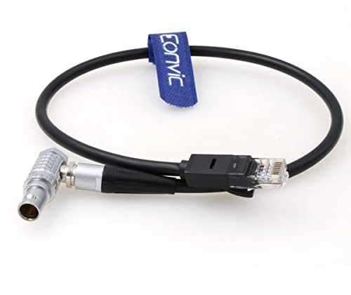 Eonvic Câble Ethernet RJ45 10 broches vers RJ45 Cat5e Câble de contrôle Ethernet pour ARRI Alexa Mini et Teradek COLR (angle droit 10 broches vers RJ45)