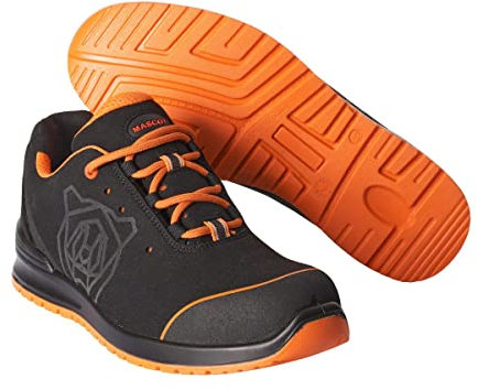 Vet Sécurité Sicherheitsschuhe, niedrig, S1p, Schwarz/Orange – Mascot, Schwarz, 42 EU