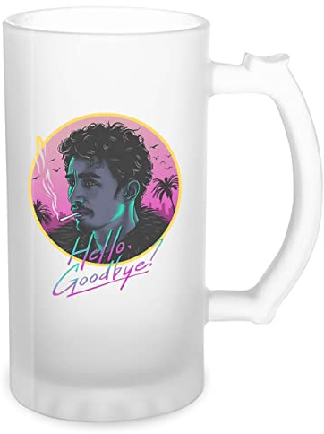 Original The Umbrella Academy Hello Goodbye Klaus Hargreeves Transparent Beer Mug Stein 500ml