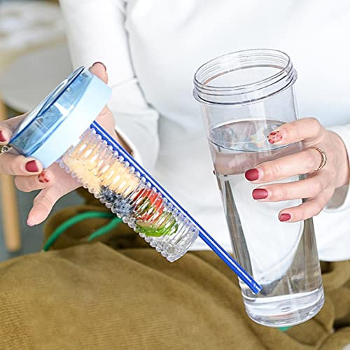 A/A Botella de agua de 800 ml con pajita | Linda taza de agua con filtro - Vaso de jugo de gran capacidad, vaso portátil, botella a prueba de fugas para té, café, jugo, agua
