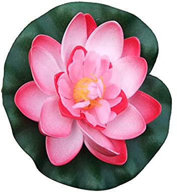 Yuemei Wasserschwimmende Lotuses Kunstblume, Schwimmende Blumen Künstliche Seerosen Eva Lotuses Wasserpflanzen 10cm Teichrose Eva Schaum Künstliche Pflanzen Gartendekoration