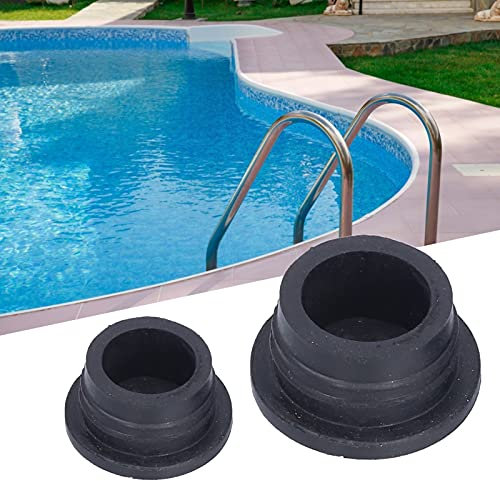 MOUMOUTEN Leiter Gummistopfen,2 Stück Gummipuffer, Rolltreppe Ladder Rubber Bumper für Hotel Schwimmbad,Poolleiter Zubehör (Schwarz)