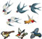 Yayatty 8 Stück Vögel Applikationen Patches zum Aufbügeln, Vogel Patch Sticker für Kleidung Blumen Aufnäher Applikation Flicken Zum Aufbügeln Kinder Patches für DIY T-Shirt Jeans