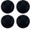 Pastlla 4 Stück Flush Ring Pull Round Recessed Pull Handle Knob Finger Flush Pull Handle Hidden Concealed Plane Drawer Door Pull, Zink Alloy 3.5cm Hole Center (Matt Black)