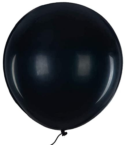 Vsosfiza 6 Stück 36 Zoll Großer Luftballons Schwarz, Jumbo Schwarz Latex Helium ballons für Party Deko(Ø 45 cm)