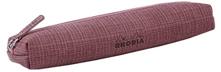 Rhodia 120041C - Rhodia ORANGE Botanique - Schlampermäppchen / Penale rund 20x5x2,5 cm, Kunstleder, Amarant, 1 Stück