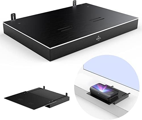 AWOL VISION Tablette Coulissante Motorisée pour Projecteur à Focale Ultra Courte- Image Extensible à 150, Plateau Télescopique Auto-rétractable, Synchronizes with The Projector's Power Supply