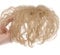 Wudaizhi Human Hair Toper Curly Wavy Toupe -Clip in Haarverlängerungen Haarstücke Haarersatz Mit Pony for Women