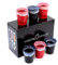 magclay Espressotassen Set (6 x 50ml). Moderne Espressotassen. Größe: 65mm Ø 55 mm. Farbe: Rot/Schwarz