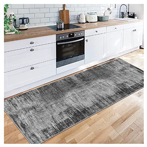 Siunwdiy Alfombra de Cocina Moderna Antideslizante, Lavable,60x220cm, Antimanchas, diseño Gris y diseño Abstracto, Alfombra Corredor Largo para Pasillo, Oficina, Entrada, casa, Cocina, Entrada