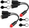 GTIWUNG 2 Piezas Adaptador Doble Mechero Coche a Enchufe, Cable de Extensión para Mechero de Coche, Encendedor de Cigarillo, Toma de Mechero para Coche, Enchufe Adaptador de Conector de 1 a 2, Rojo