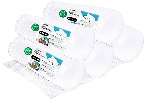 m-office Luftpolsterfolie, recycelte Luftpolsterfolie, 100 cm x 25 m, 5 Stück