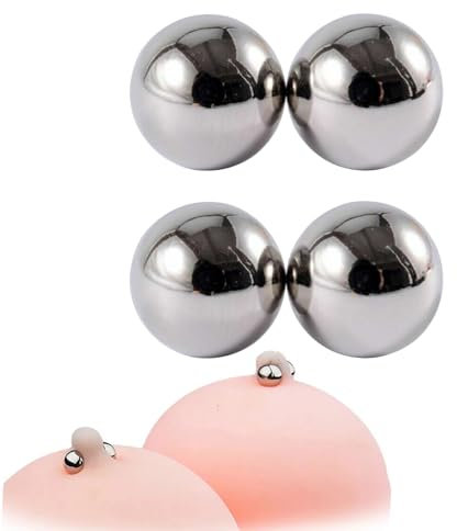 4 Stücke Magnetische Nippelklemmen Magnetkugeln Brustklammern Brustwarzenpiercing BDSM Bondage Sex Brust Stimulator Erotikspiele für Erwachsene Männer Frauen Paare Party Supplies