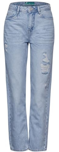 Street One Damen Jeans Straight Leg Light Blue Destroyed 27W / 28L