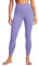CRZ YOGA Damen Butterluxe Cross Waist Workout Leggings V Cross High Waisted Bauchkontrolle Gym Yoga Leggings - 64cm Dunkles Lavendelviolett 42