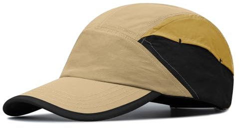 CLAPE Original 5 Panel Cap wasserdichte Sport Basecap für Herren Damen Atmungsaktiv Schnelltrocknend Basecap Unstructured Outdoor Laufkappe