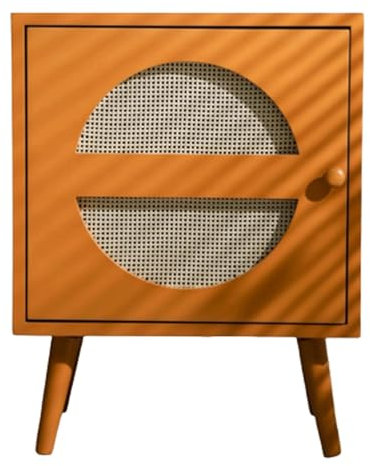 Eleganter Nachttisch Rattan-Beistelltische 2-lagiger Stauraum Stilvoller Nachttisch Stabiler und zuverlässiger Beistelltisch Beistelltisch