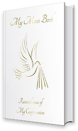 White Remembrance Of My Confirmation Unisex Boy or Girl Missal Mass Book with Prayer Card/Book Mark