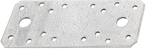 Alberts 849252 133x55 mm Flachverbinder | sendzimirverzinkt | 133 x 55 mm | 60er Set, Silber