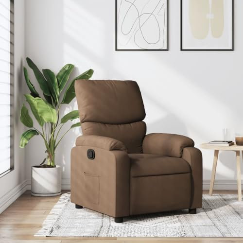 Cozynest Relaxsessel Fernsehsessel Liegesessel für Wohnzimmer, Ruhesessel Polstersessel, Stoff Relaxsessel Braun Stoff