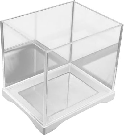 Milisten Acuario Pequeño con Pecera Pecera de Cristal Diseño Elegante para Sala de Estar