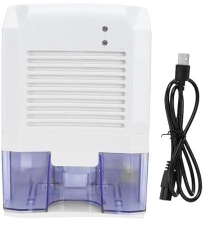 Kuntesetty Mini deshumidificador eléctrico, minisecador de Humedad, Ligero, portátil, con Apagado automático, para Dormitorio, guardarropa, lavandería, RV