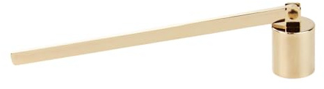 Flylin Edelstahl Kerzenlöscher, Kerzen Löscher Ohne Qualm mit langem Griff, Dochtlöscher für die meisten Kerzen Weihnachten Geschenke Dekoration (K-Gold)